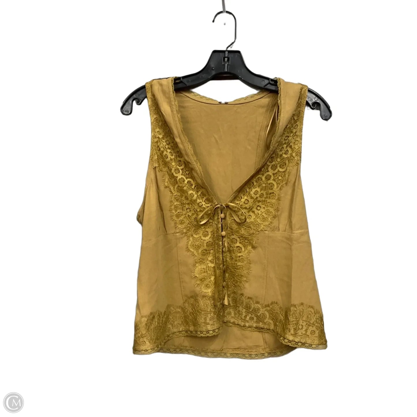 Top Sleeveless By Free People In Yellow, Size: L