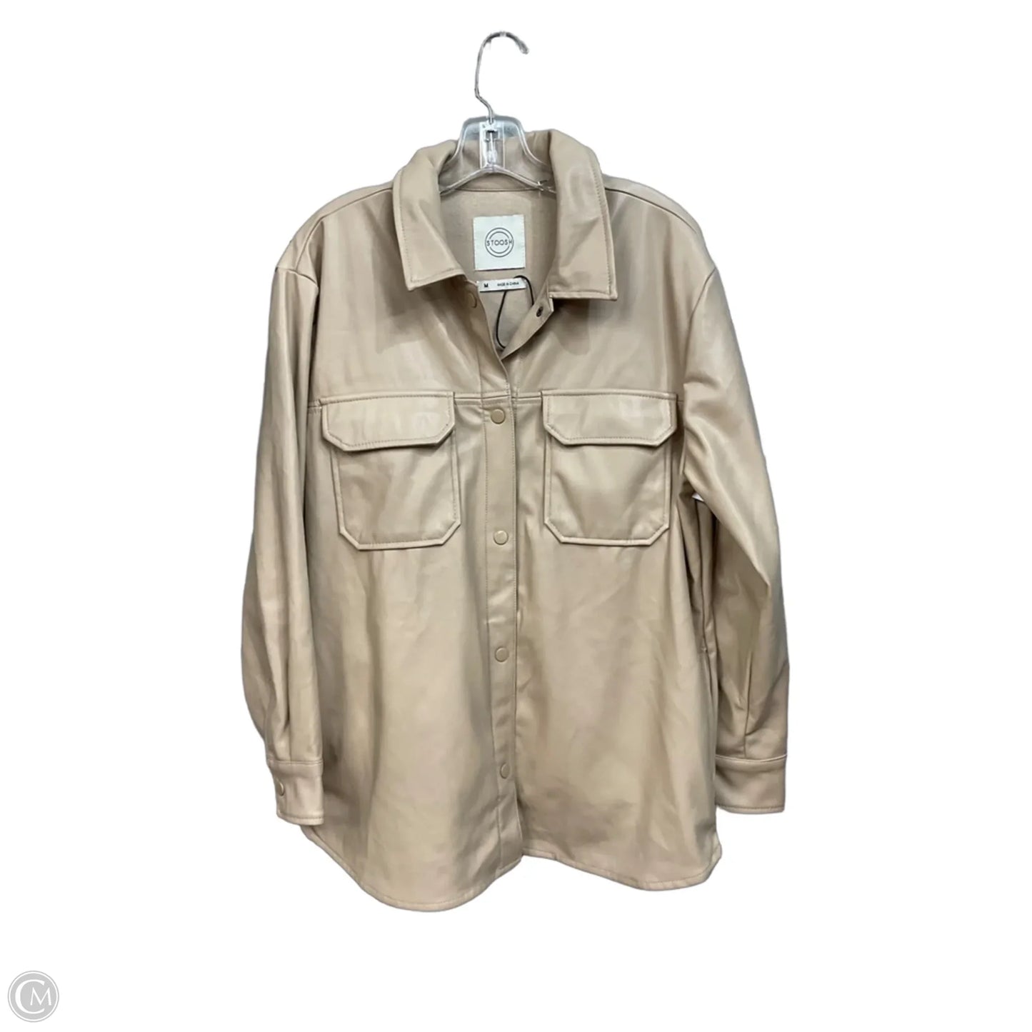Jacket Shirt By Stoosh In Tan, Size: M