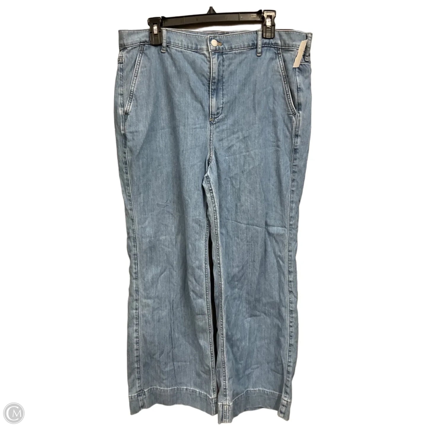 Jeans Wide Leg By J. Crew In Blue Denim, Size: 14p