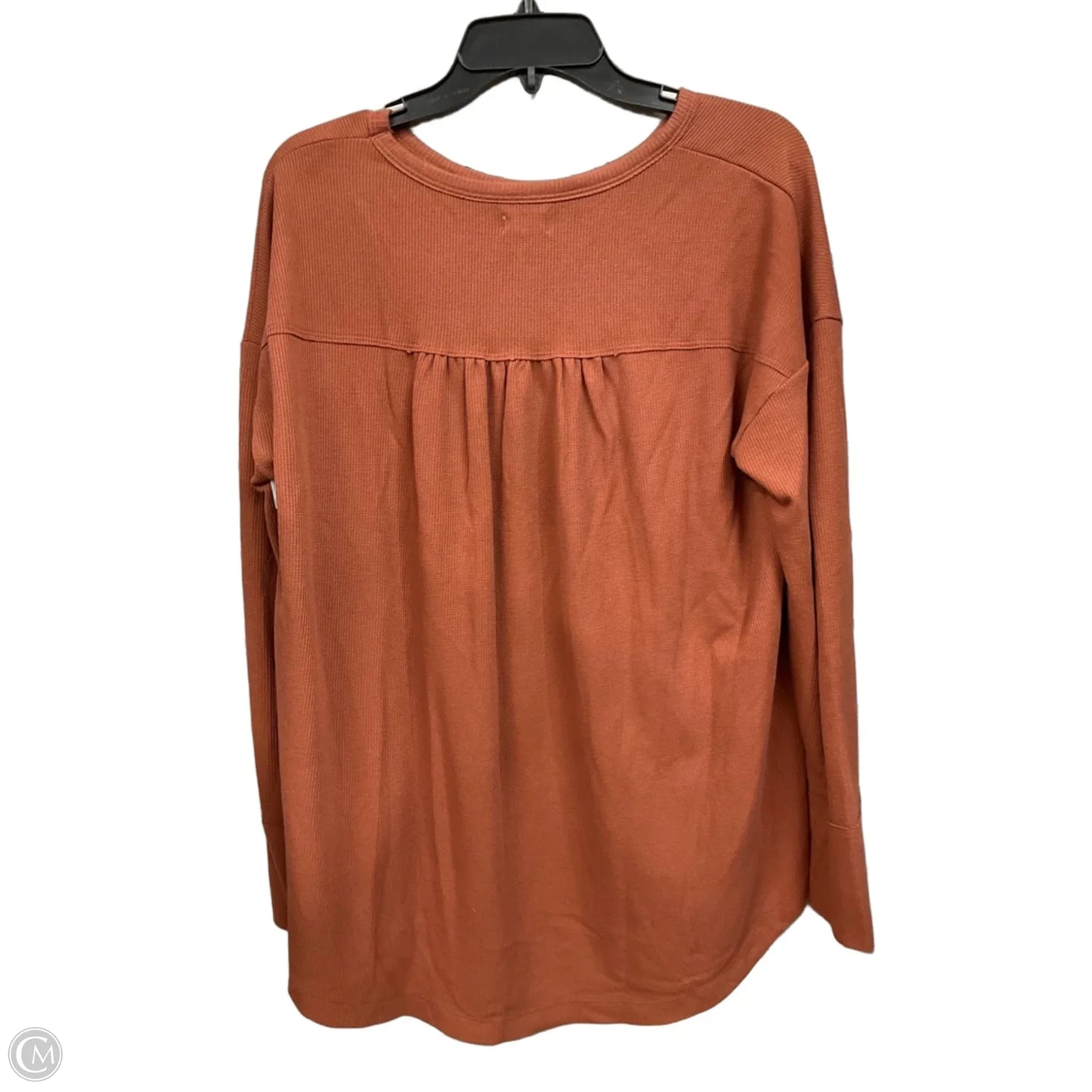 Top Long Sleeve Basic By Upwest In Brown, Size: L