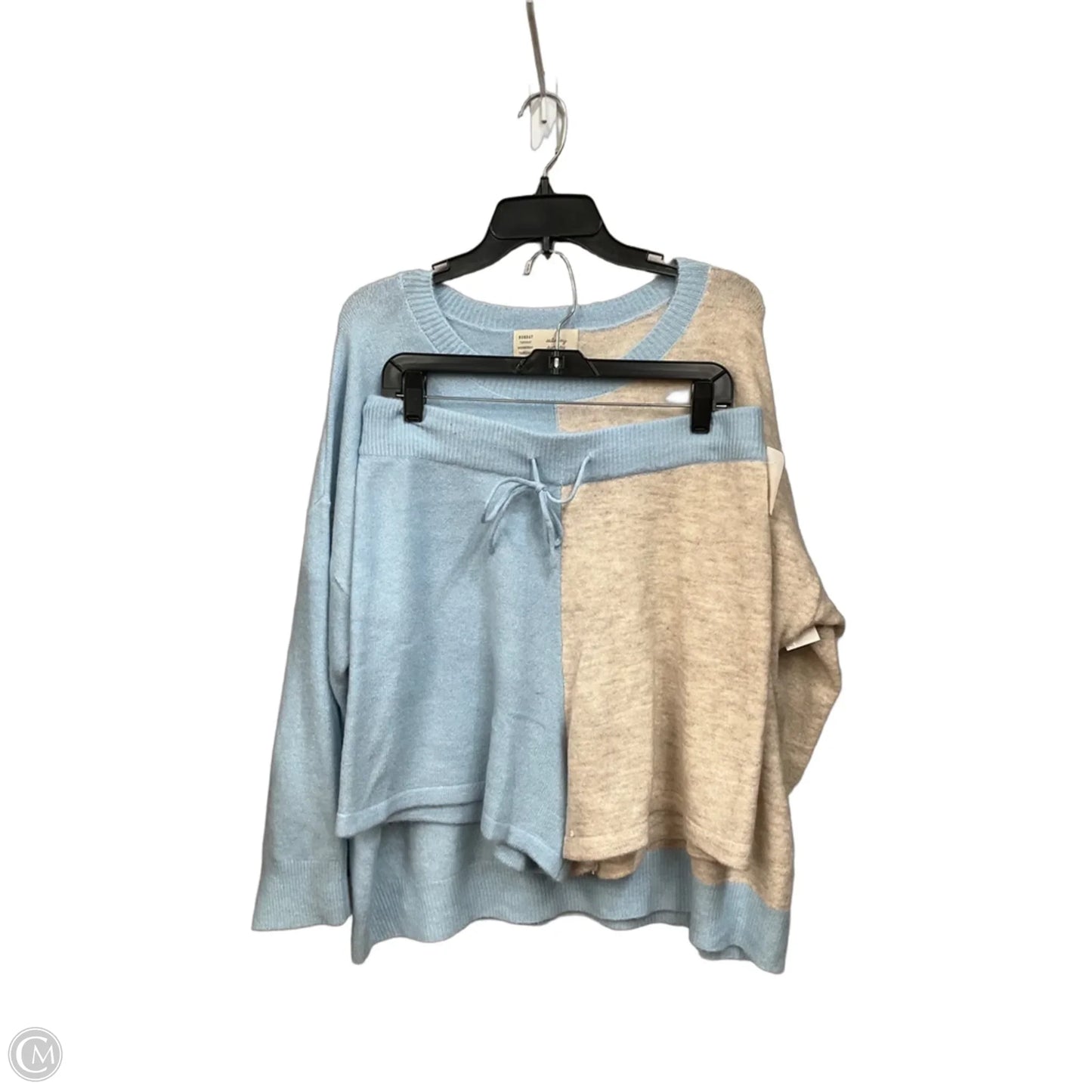 Shorts Set By Saturday/sunday In Blue & Tan, Size: 1x