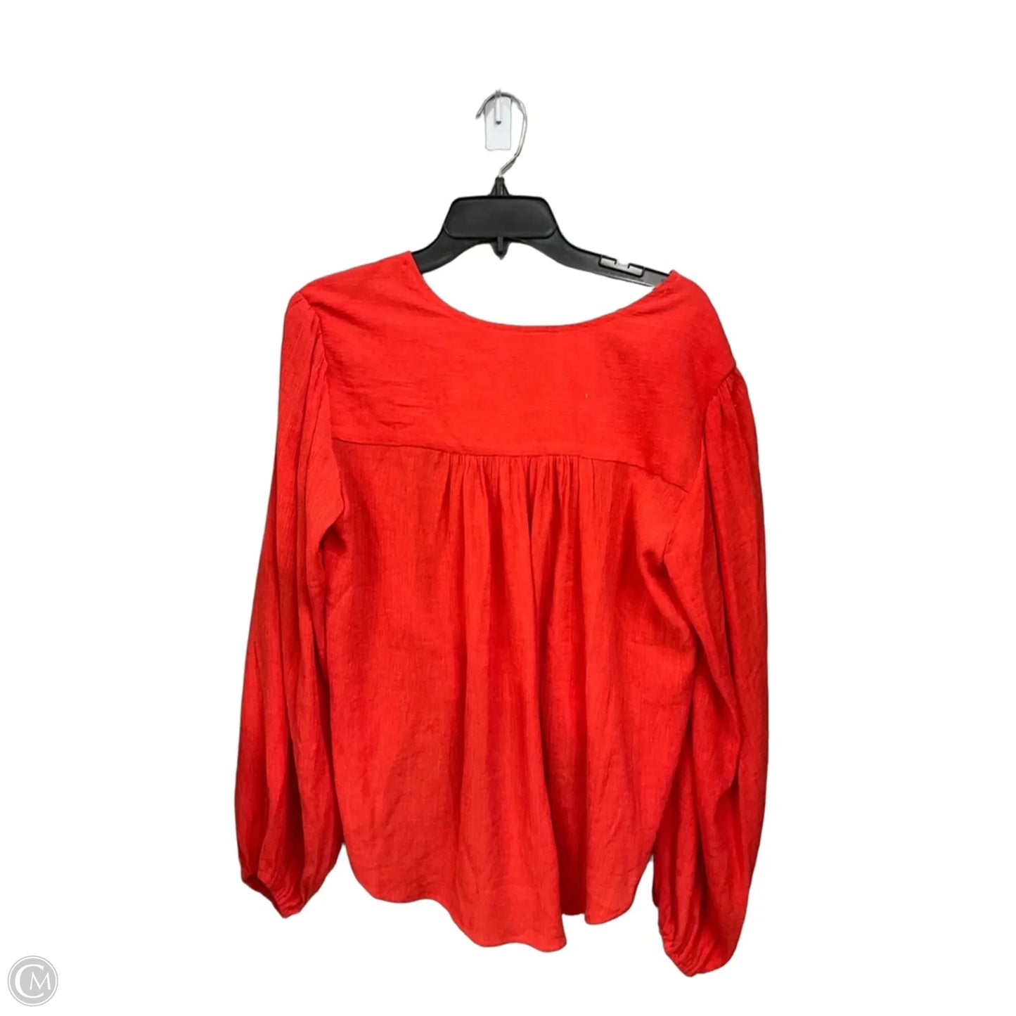 Blouse Long Sleeve By Free People In Orange, Size: S