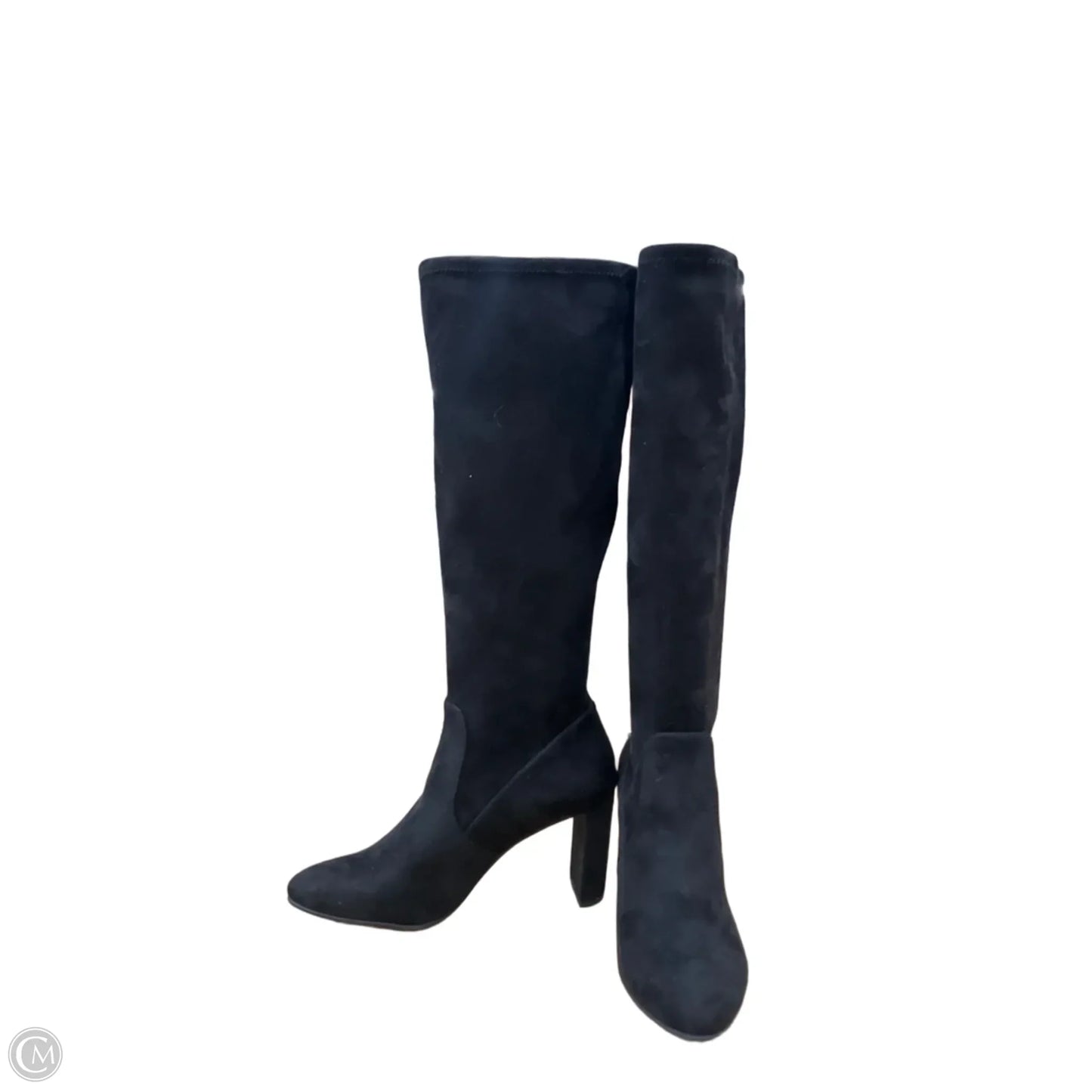 Boots Knee Heels By Nine West In Black, Size: 9.5