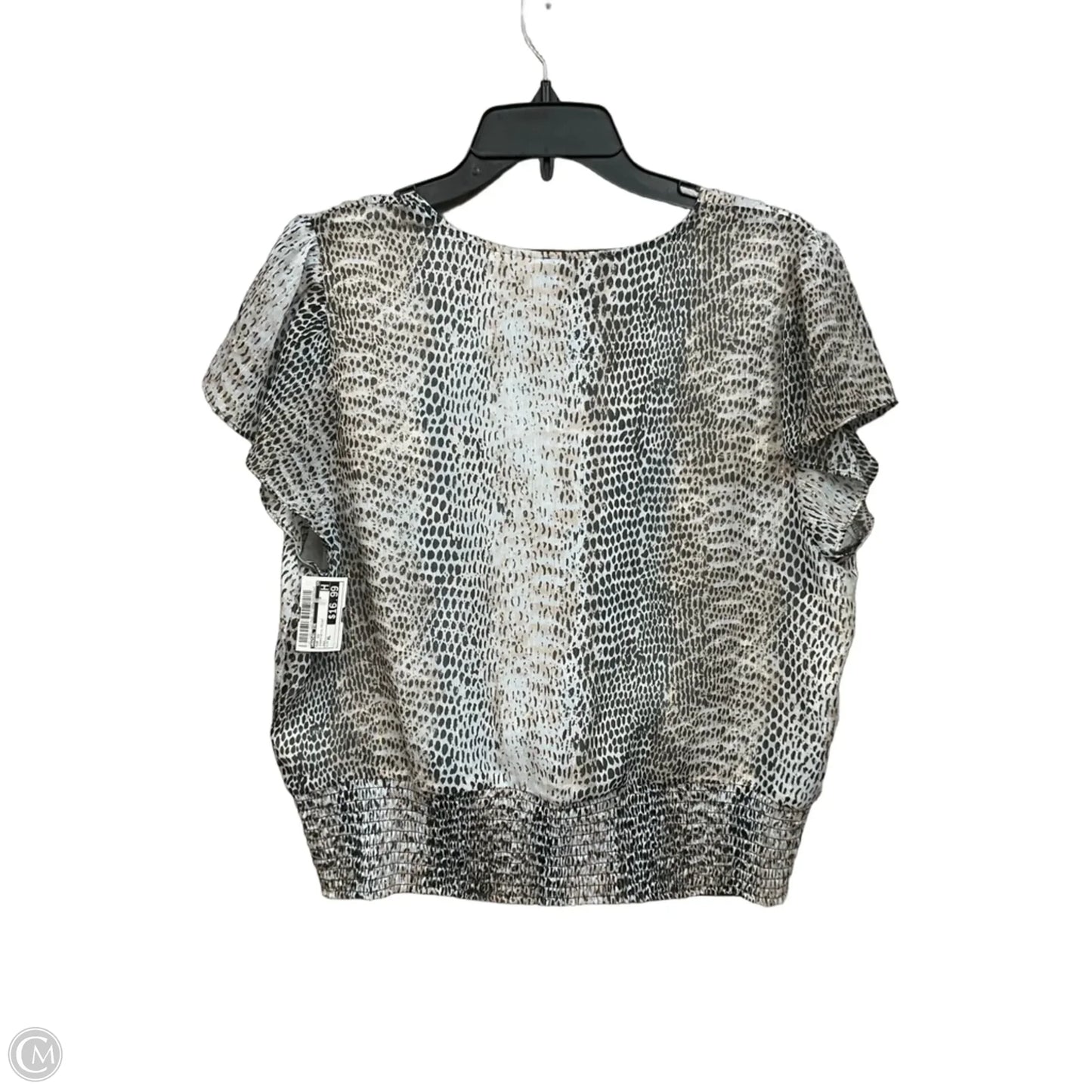 Top Short Sleeve By Rachel Zoe In Snakeskin Print, Size: Xl