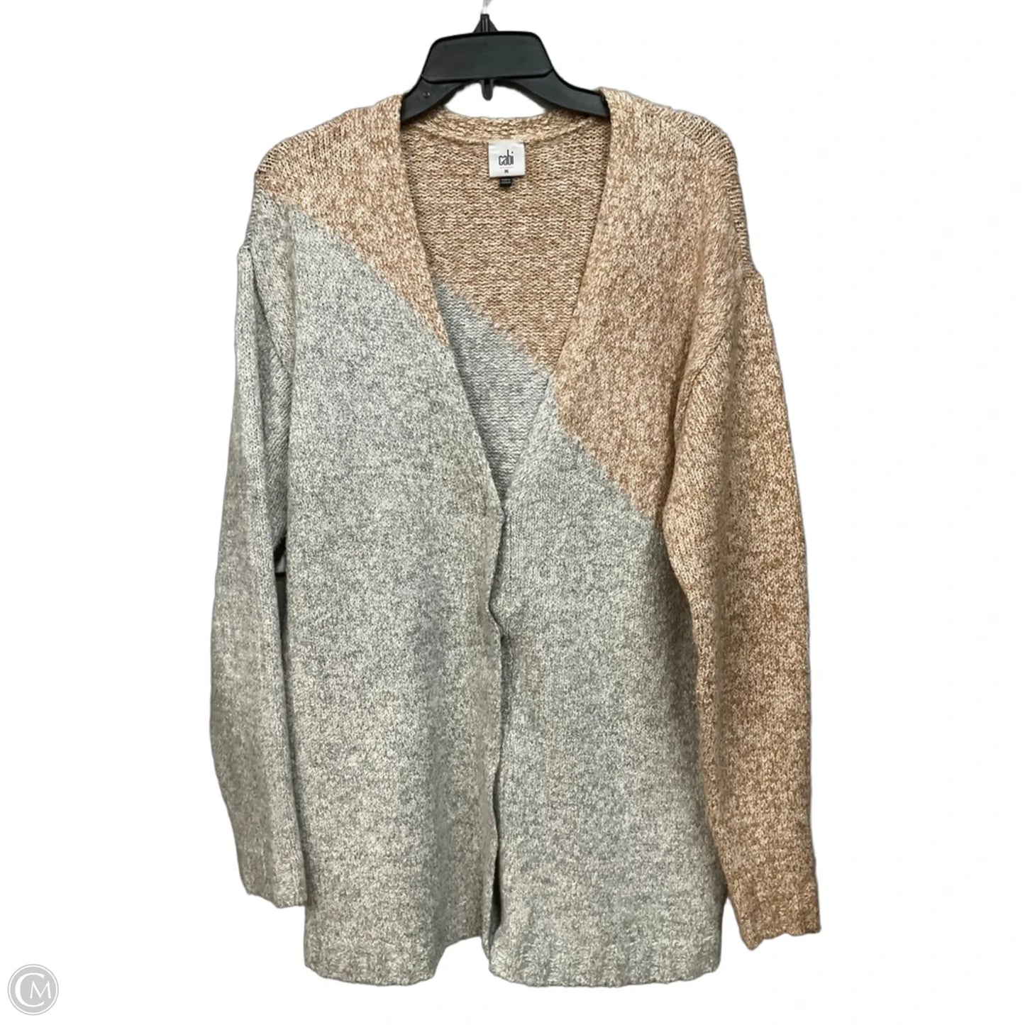 Cardigan By Cabi In Grey & Tan, Size: M