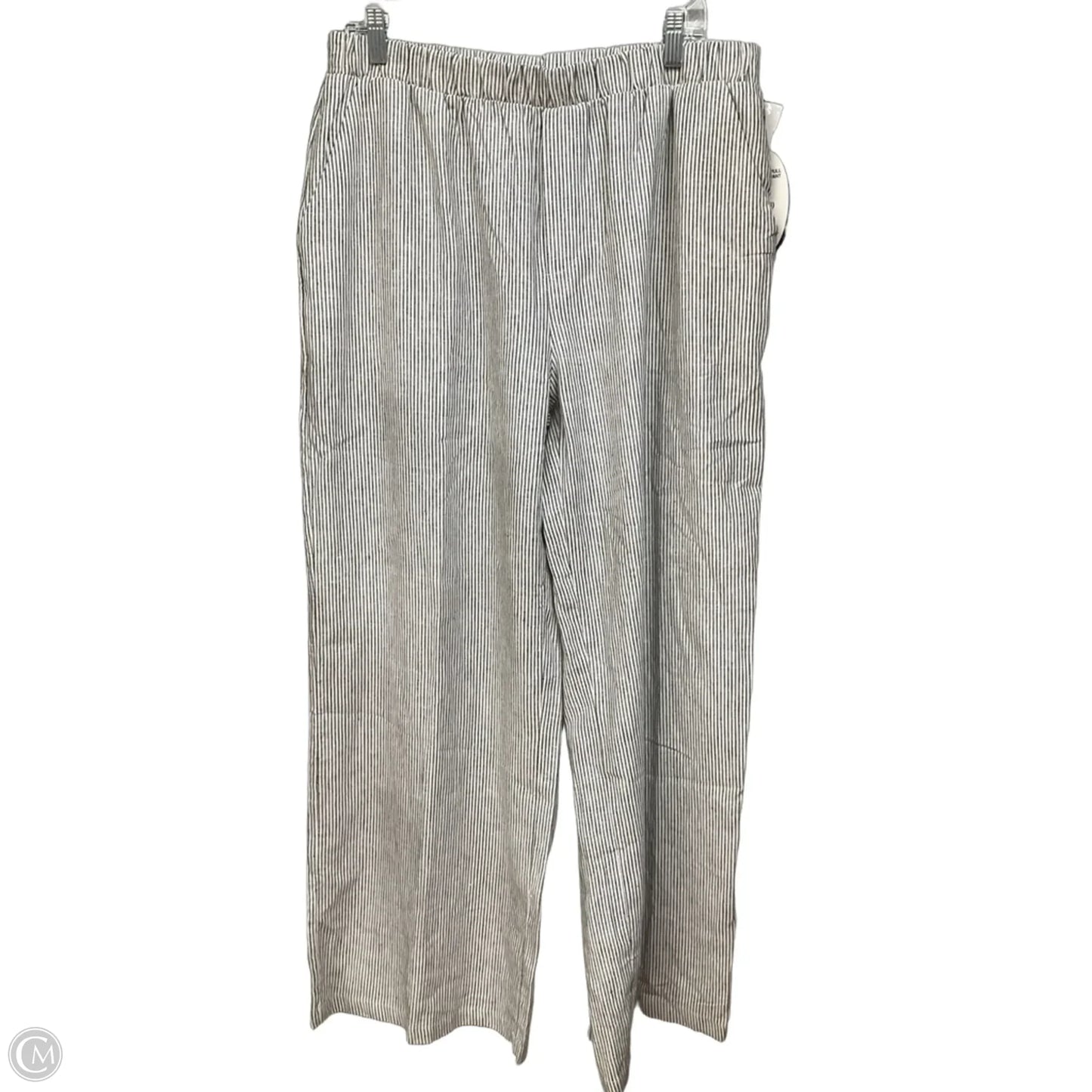 Pants Linen By Scoop In Striped Pattern, Size: 12