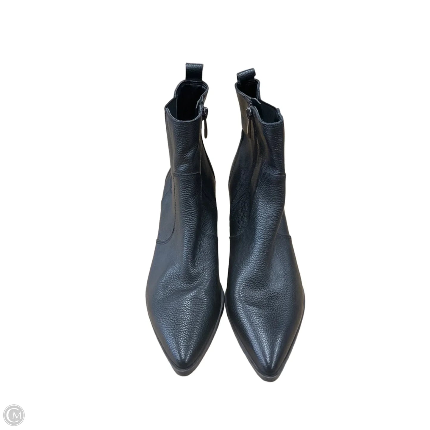 Boots Ankle Heels By Franco Sarto In Black & Brown, Size: 8.5