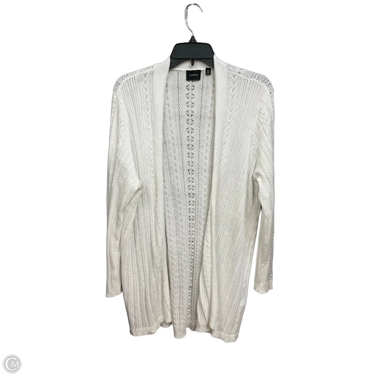 Cardigan By Cyrus In White, Size: 3x