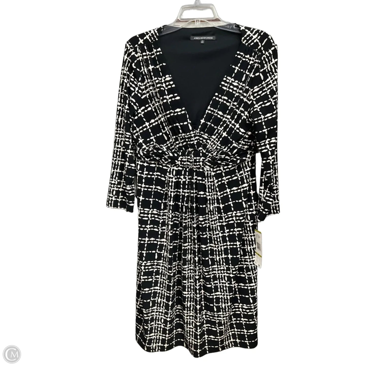 Dress Casual Short By Jones Wear In Black & Cream, Size: Xl