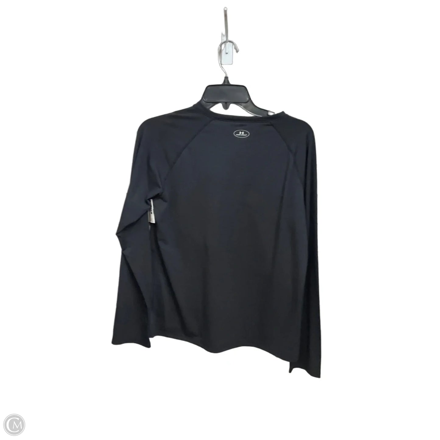 Athletic Top Long Sleeve Crewneck By Under Armour In Black, Size: L