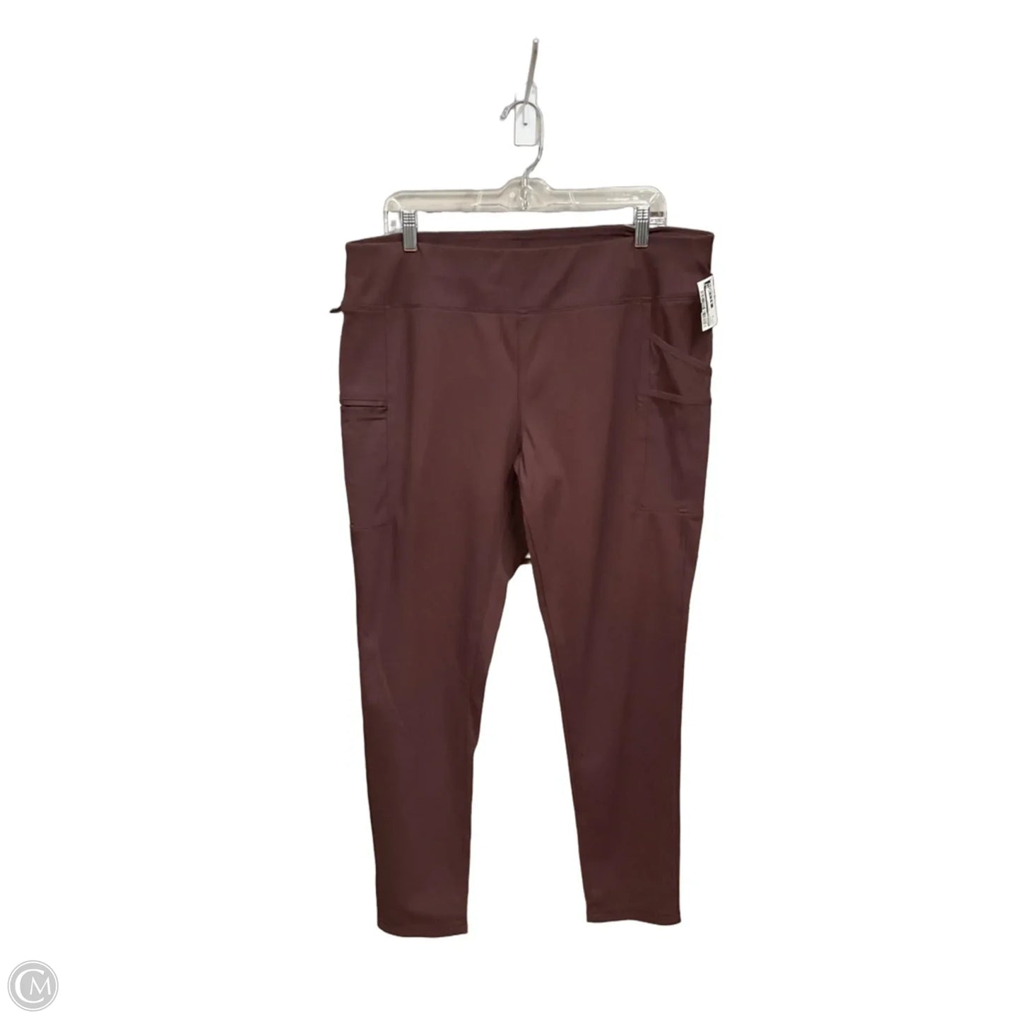 Athletic Leggings By Carhartt In Maroon, Size: Xl