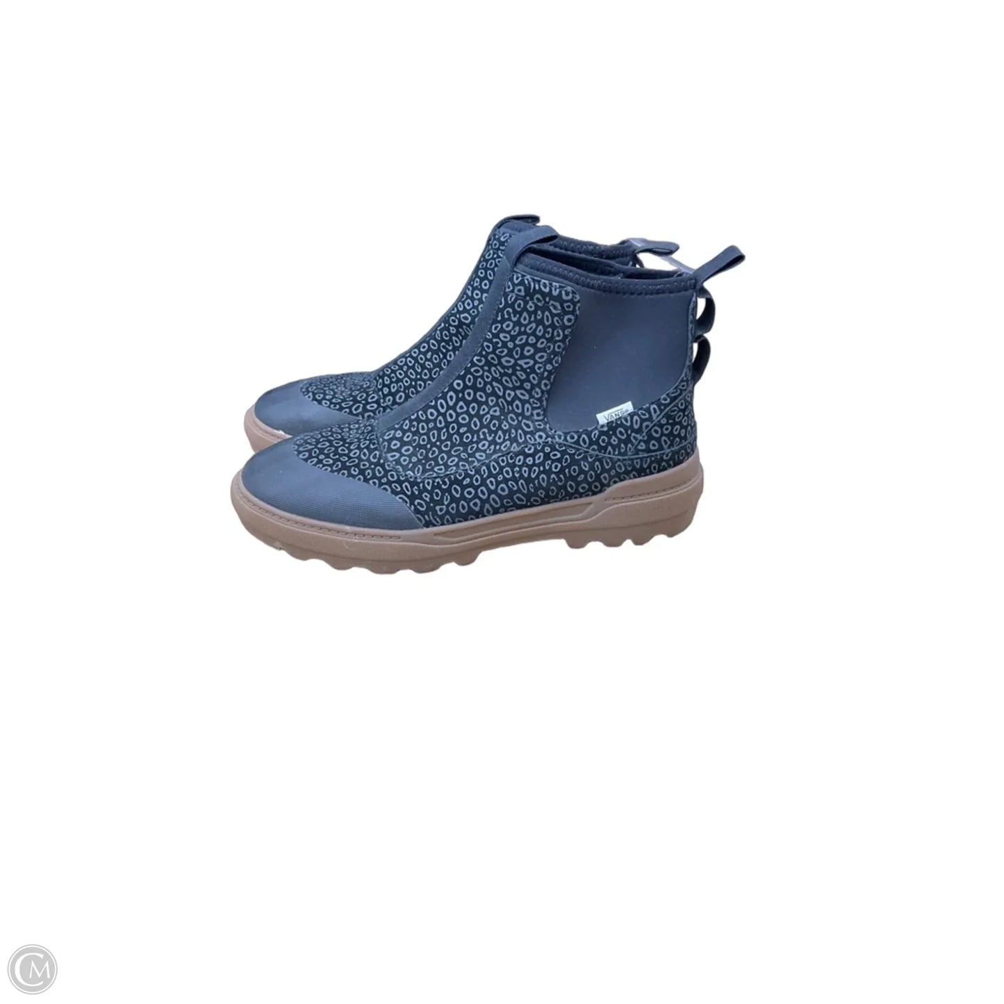 Boots Rain By Vans In Black & Grey, Size: 9