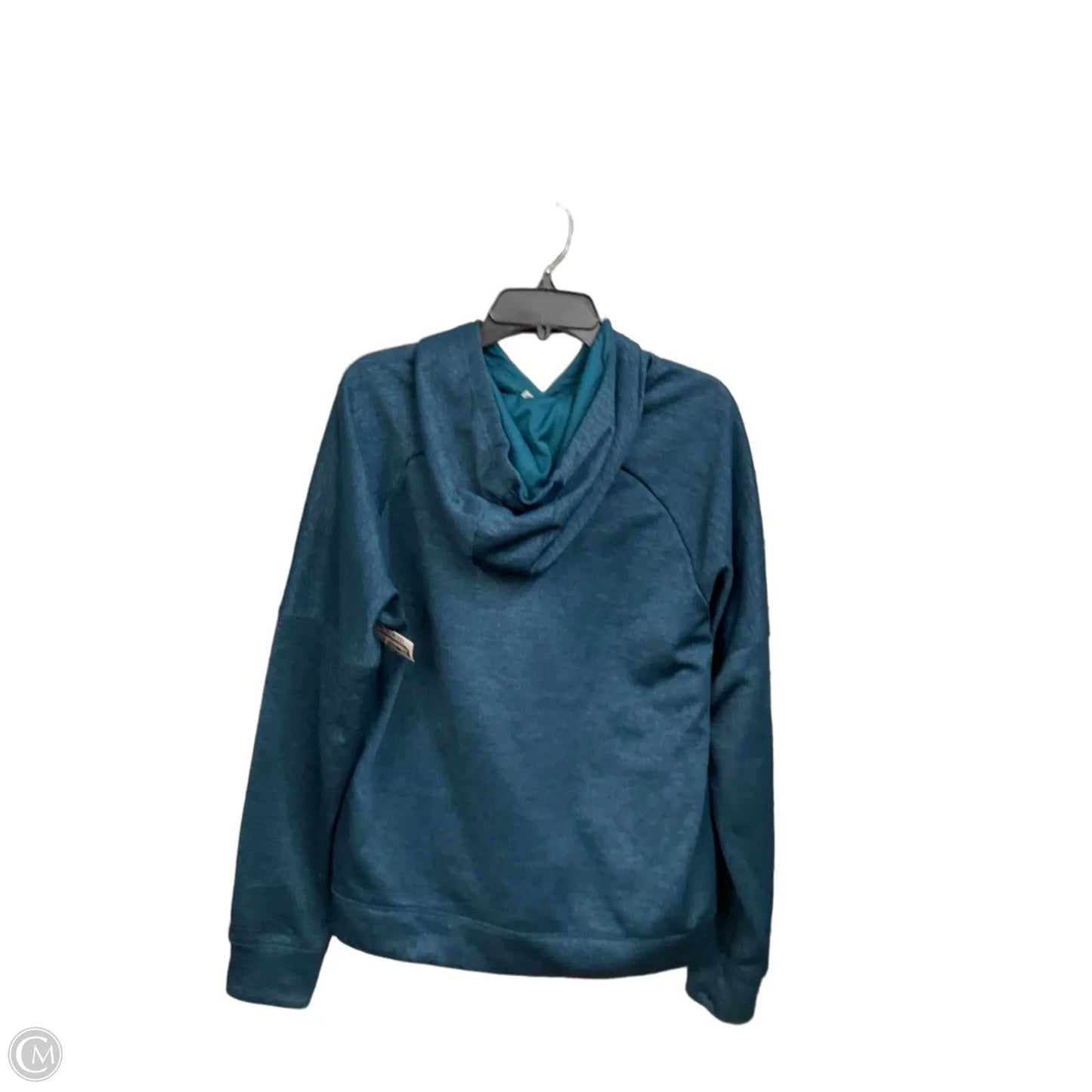 Athletic Sweatshirt Hoodie By Adidas In Teal, Size: Xl