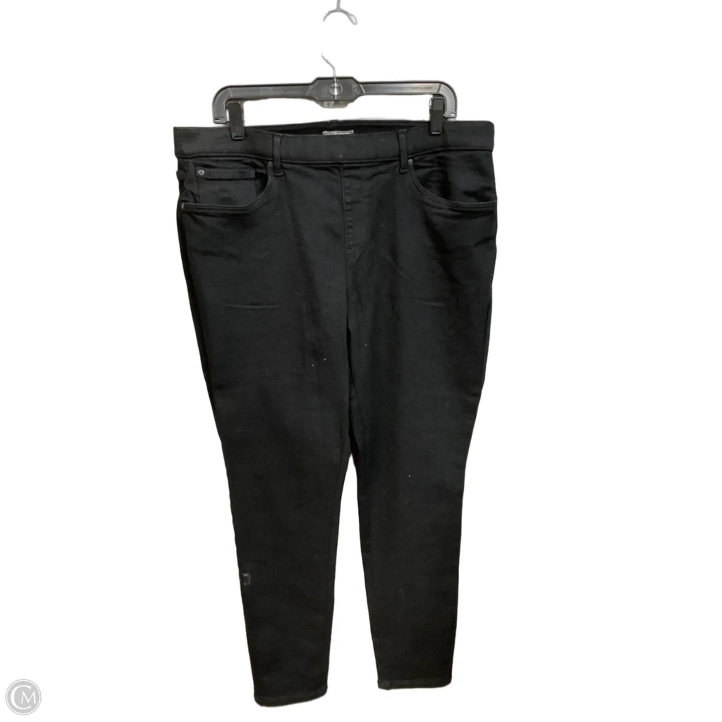 Jeans Skinny By Falls Creek In Black Denim, Size: 18
