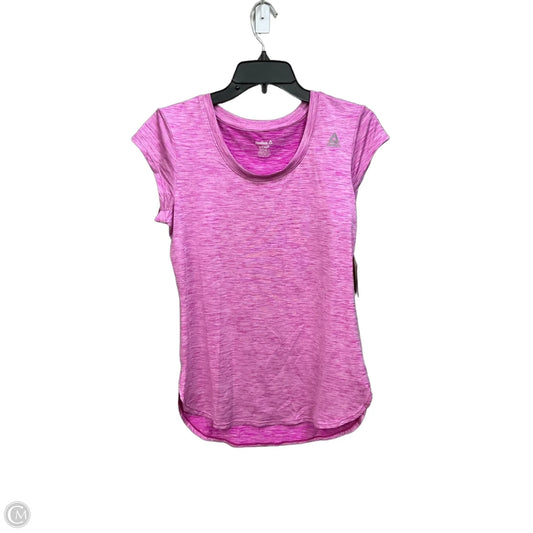 Athletic Top Short Sleeve By Reebok In Pink, Size: S
