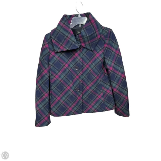 Coat Peacoat By Talbots In Plaid Pattern, Size: M