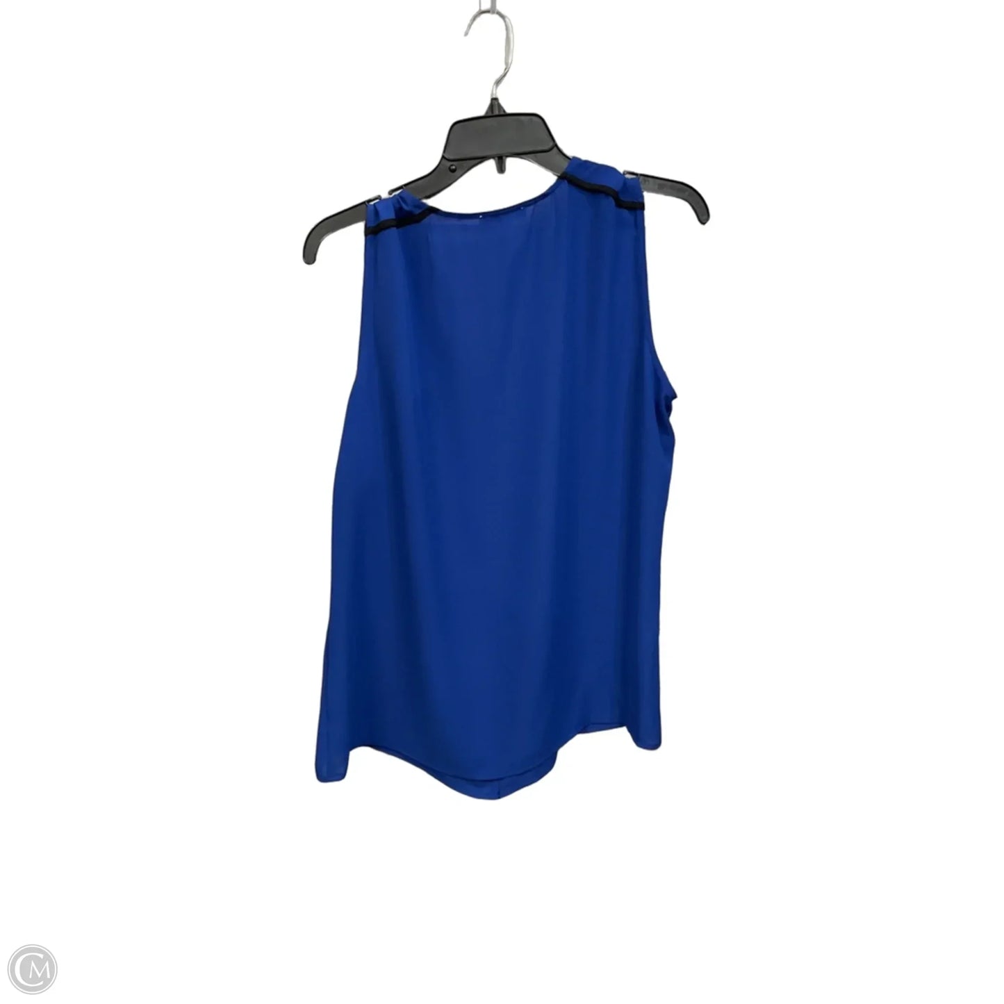 Top Sleeveless By Calvin Klein In Black & Blue, Size: L
