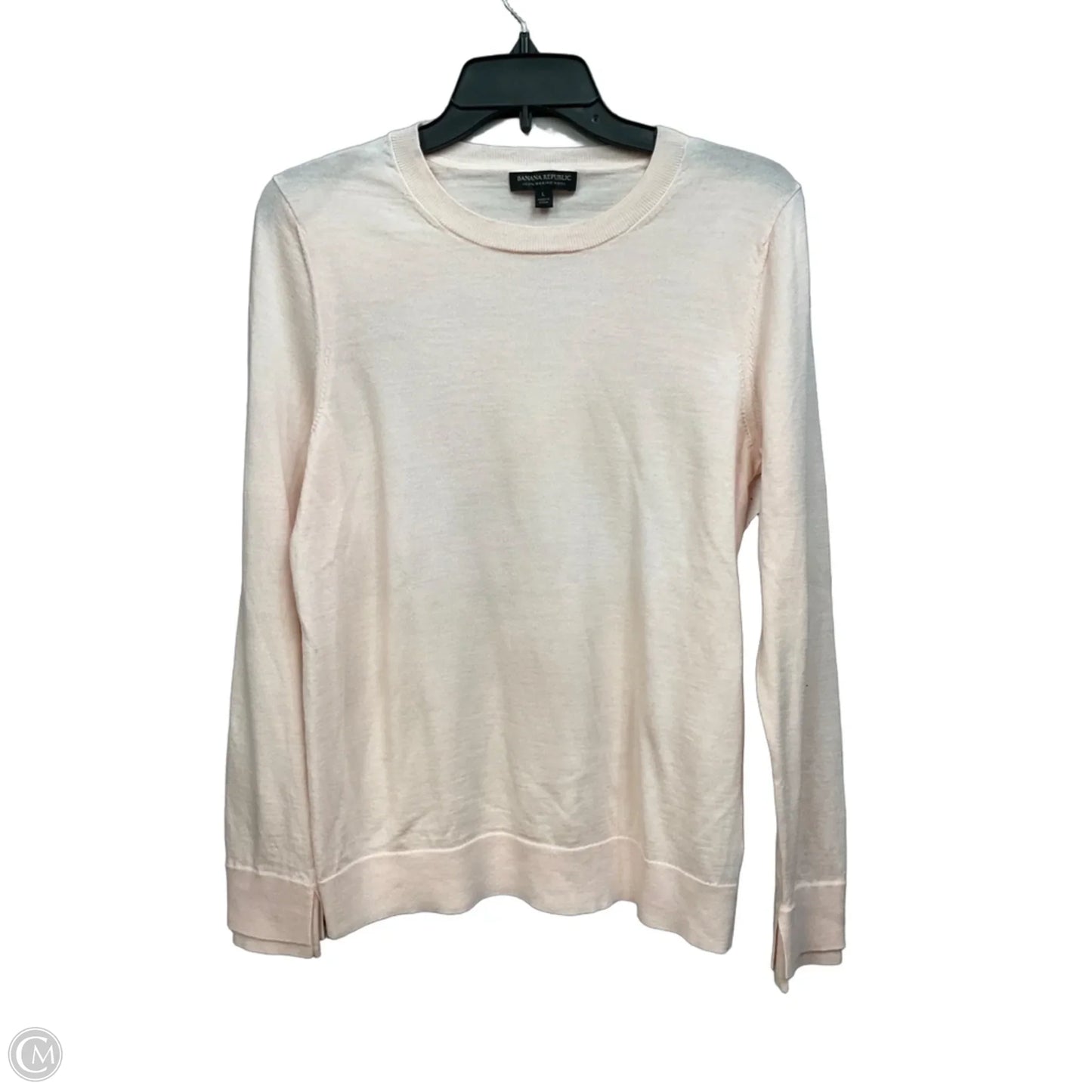 Top Long Sleeve Basic By Banana Republic In Pink, Size: L