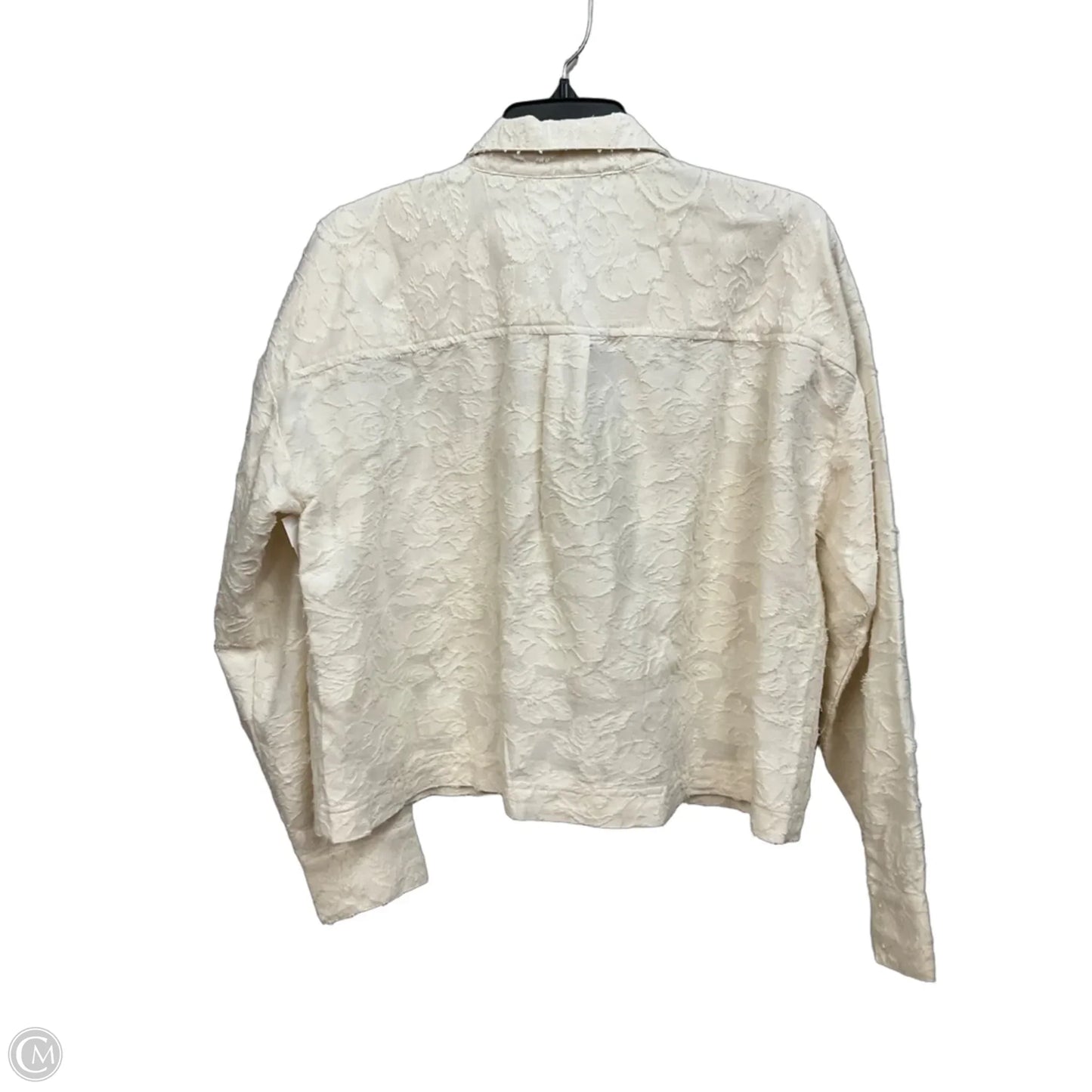 Blouse Long Sleeve By Loft In Cream, Size: M