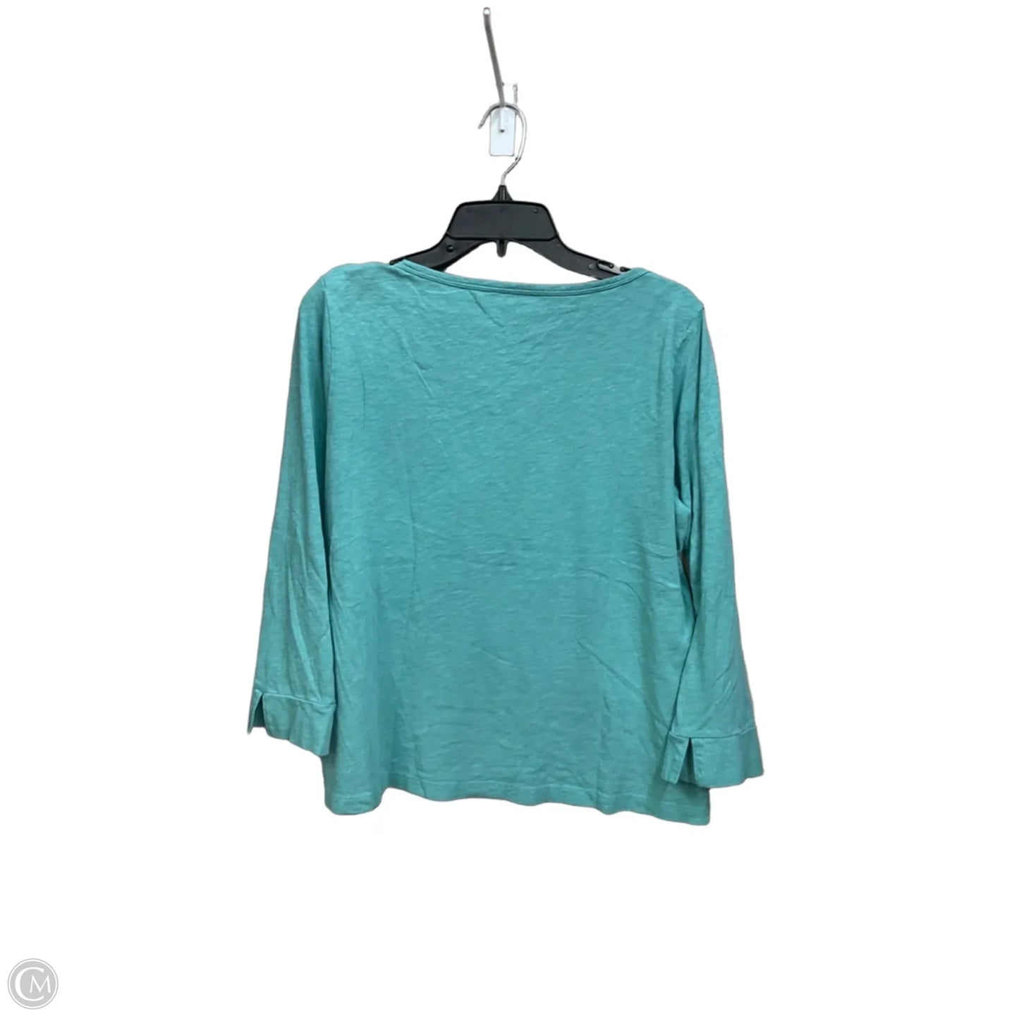 Top Long Sleeve Basic By J. Crew In Aqua, Size: L