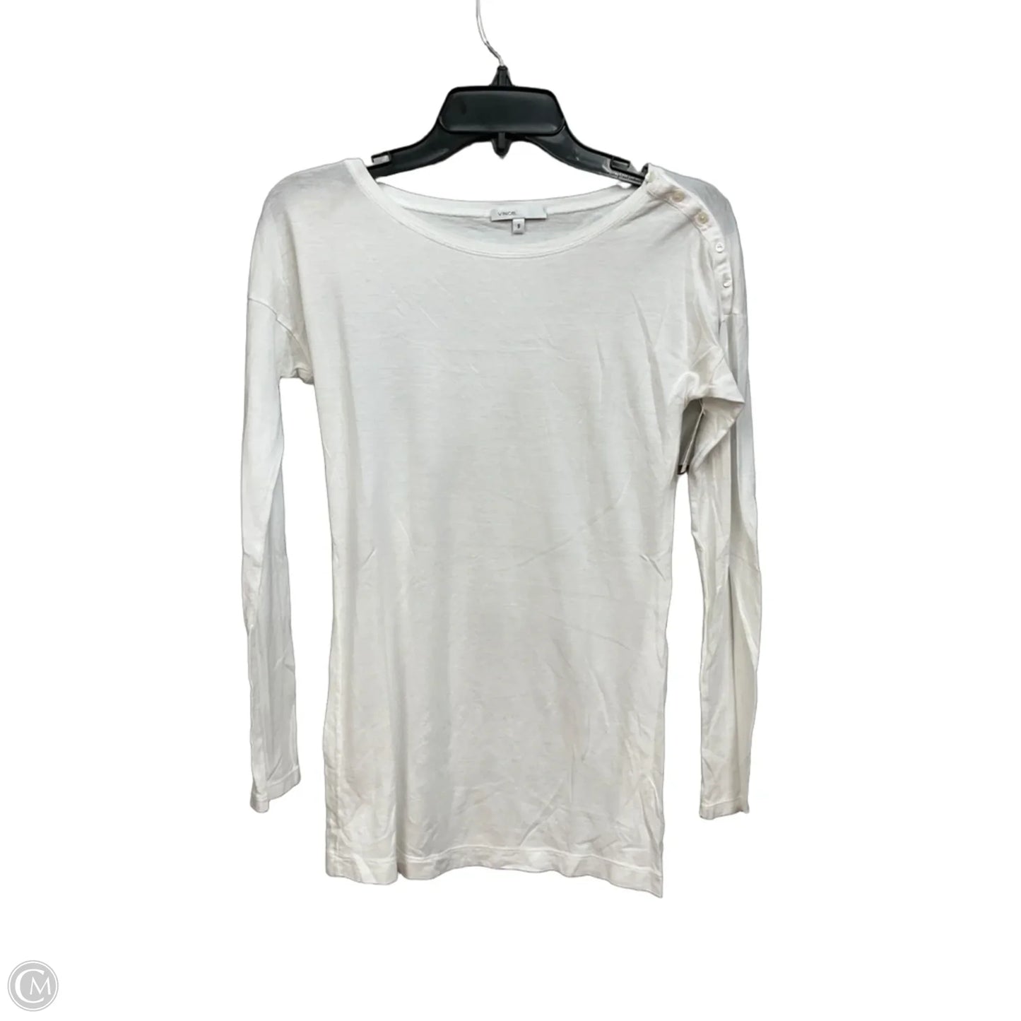 Top Long Sleeve Basic By Vince In White, Size: S