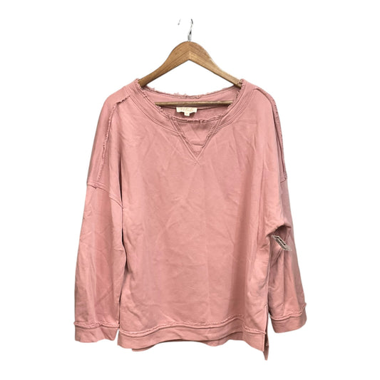 Top Long Sleeve By Listicle In Pink, Size: M