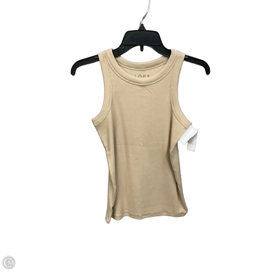 Top Sleeveless Basic By Loft In Tan, Size: M