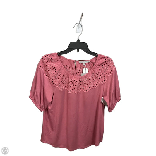 Top Short Sleeve By Daniel Rainn In Pink, Size: S
