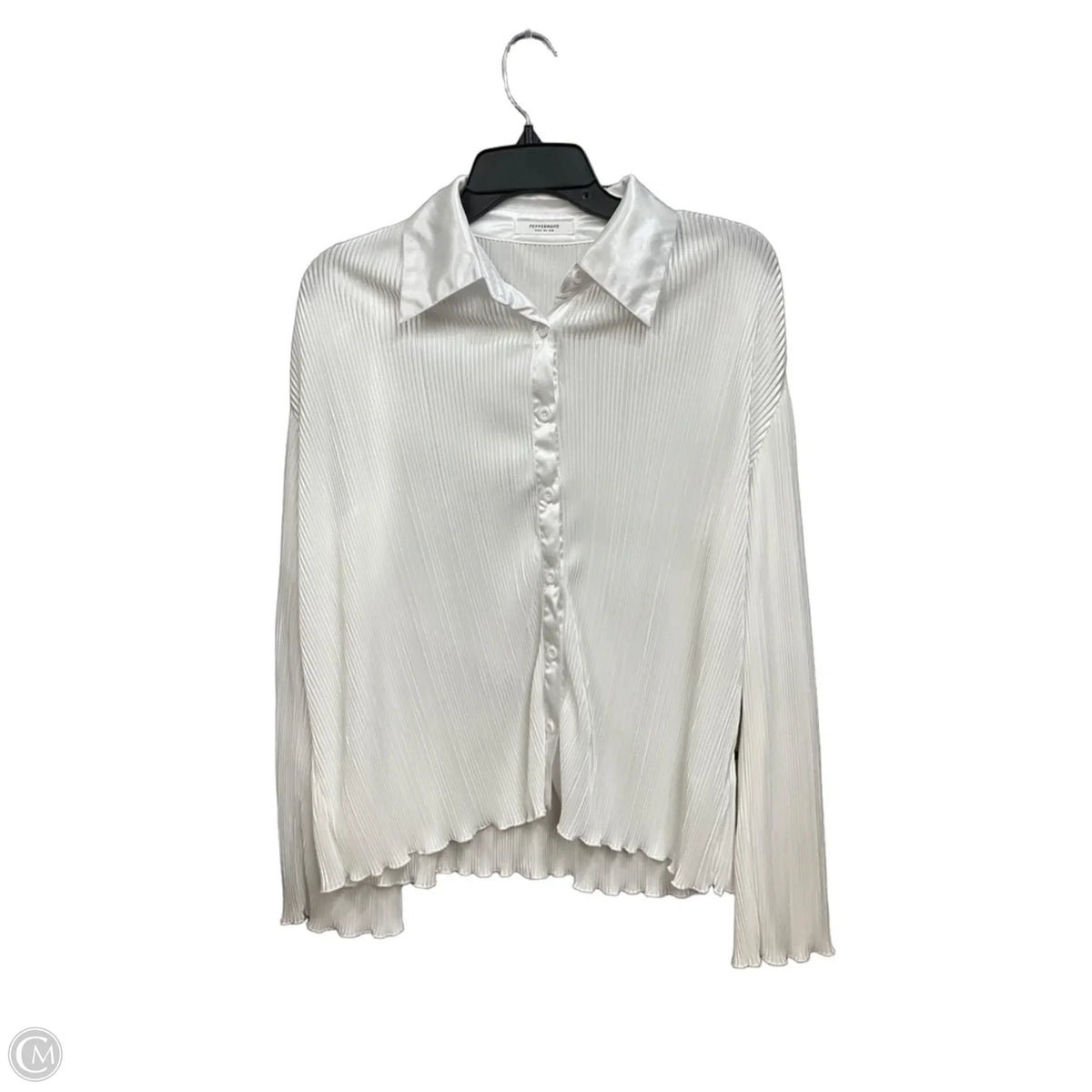 Blouse Long Sleeve By Peppermayo In White, Size: S
