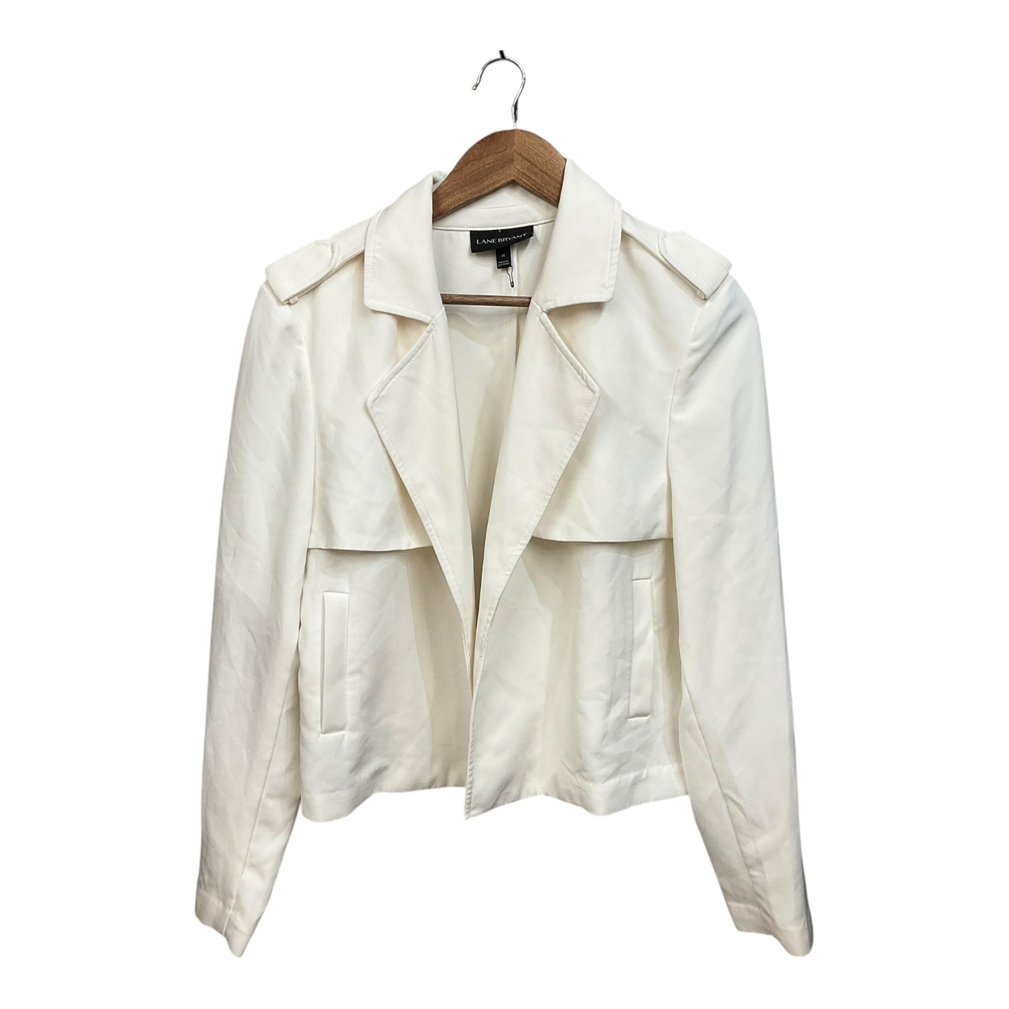 Blazer By Lane Bryant In Cream, Size: Xl