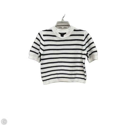 Top Short Sleeve By French Connection In Striped Pattern, Size: S