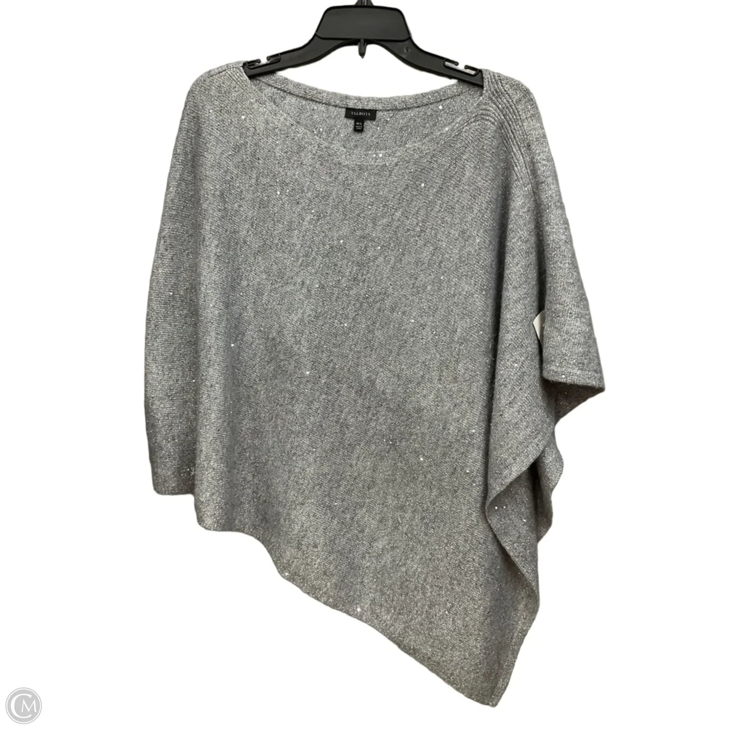 Poncho By Talbots In Silver, Size: M