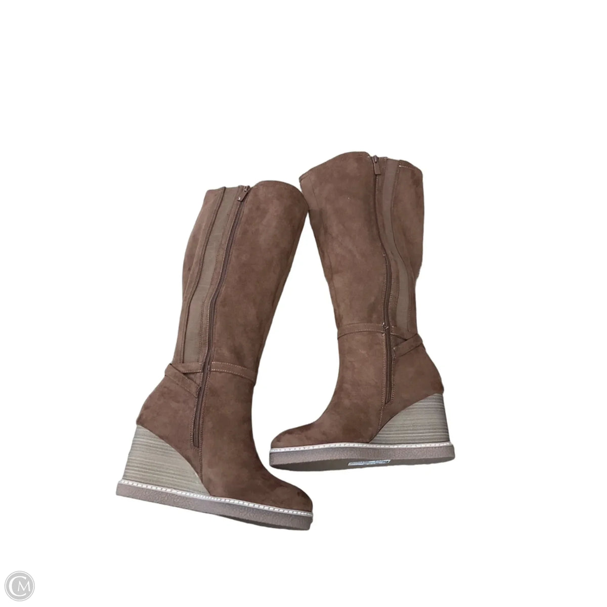Boots Knee Heels By Torrid In Brown, Size: 9.5