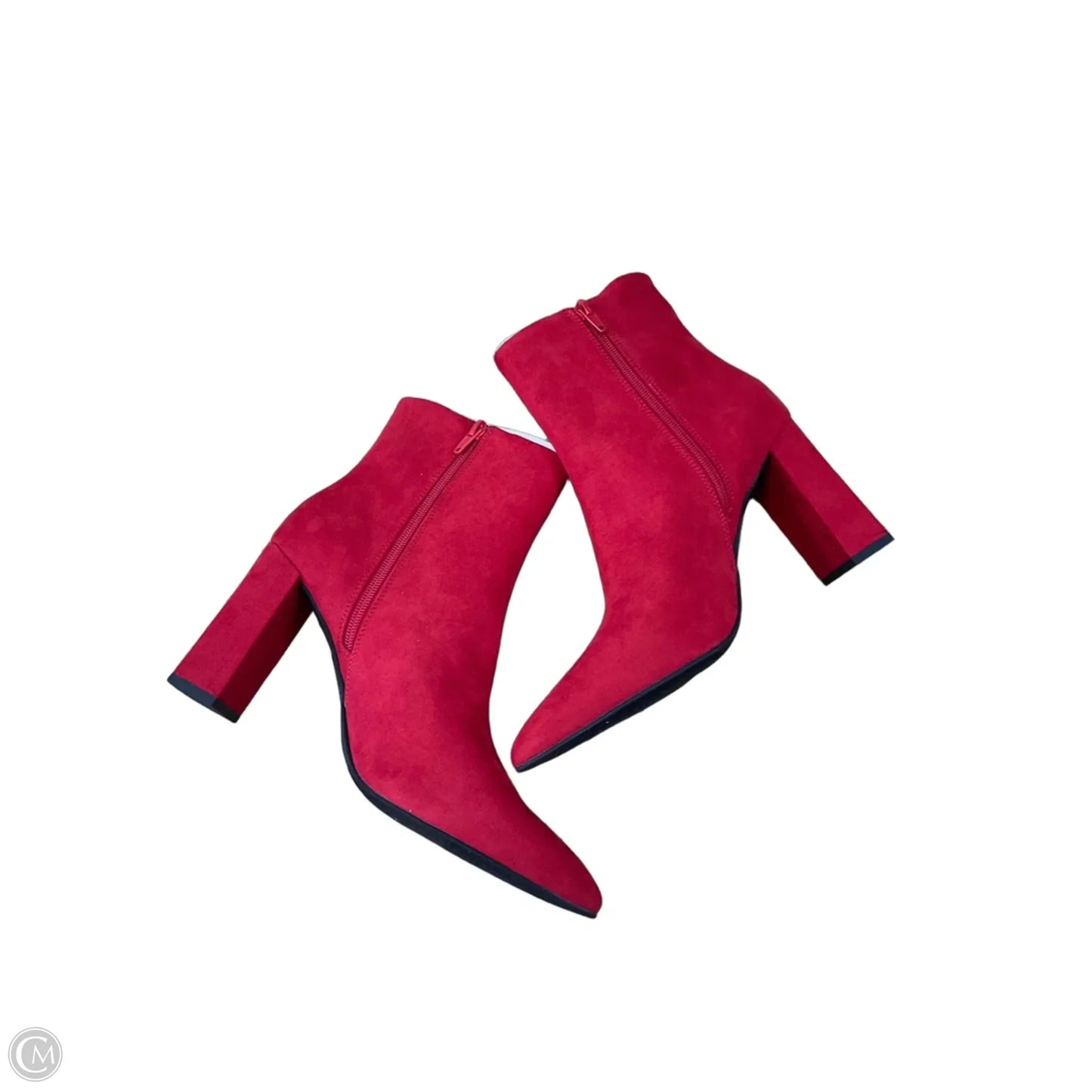 Boots Ankle Heels By Wild Pair In Red, Size: 9.5