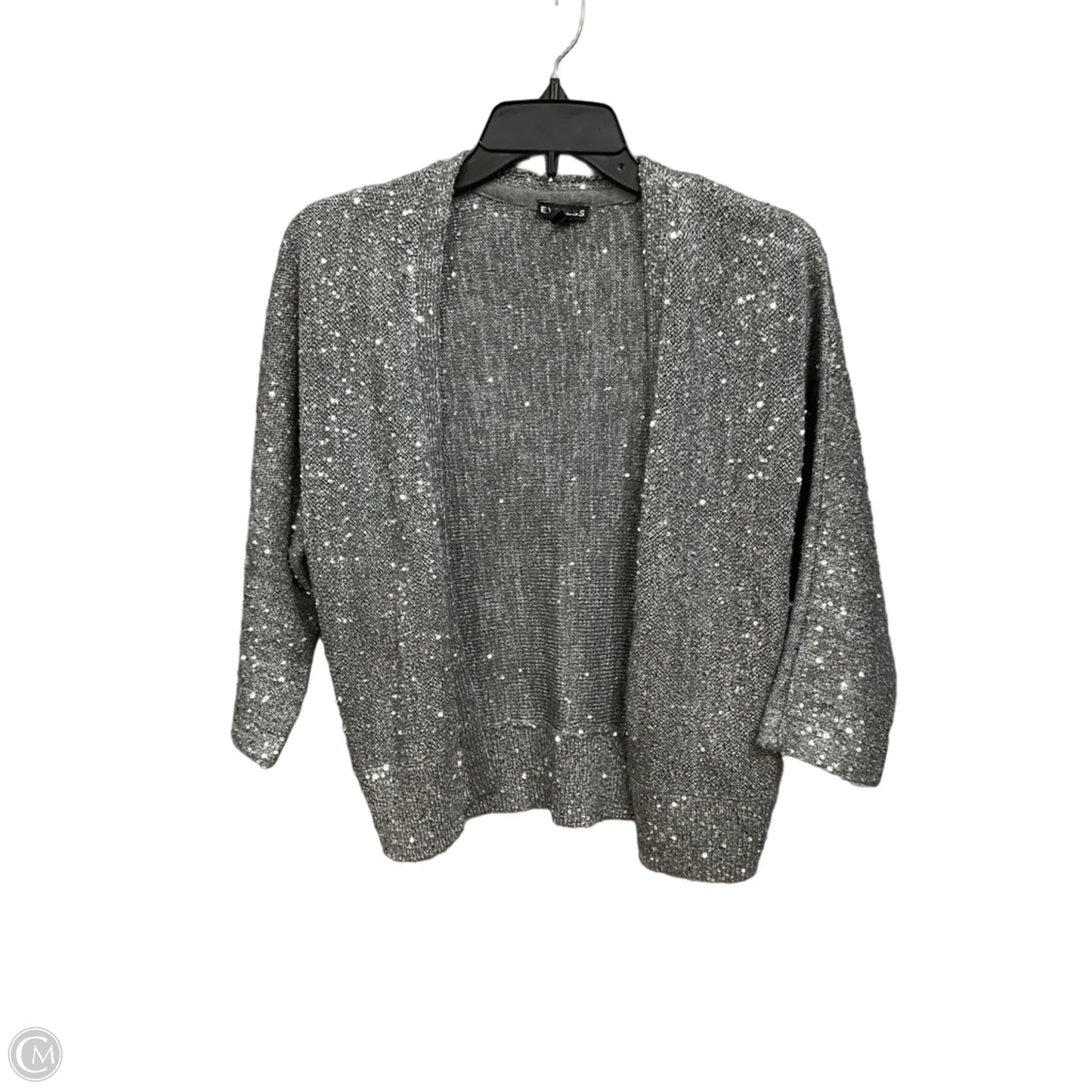 Cardigan By Express In Silver, Size: S