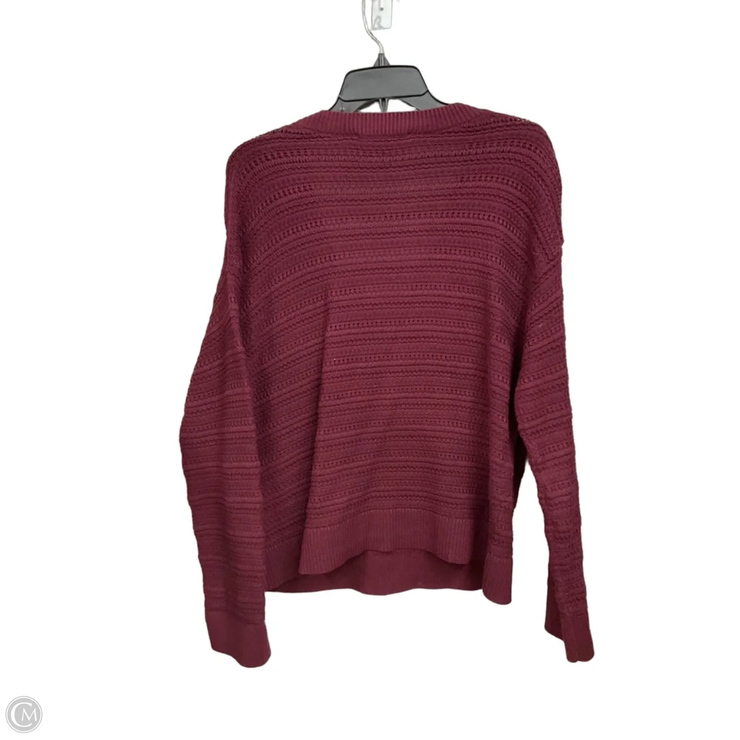 Top Long Sleeve By Loft In Maroon, Size: M