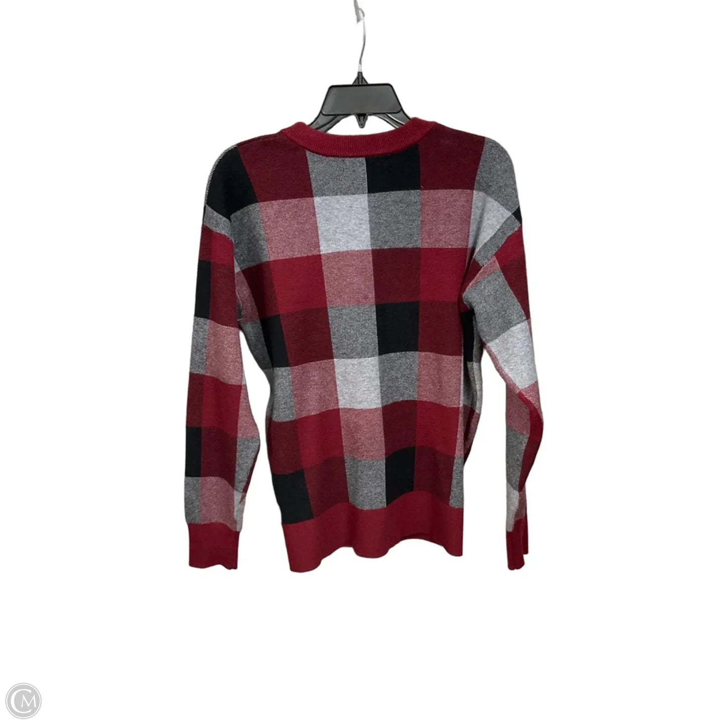 Sweater By Tahari In Plaid Pattern, Size: L