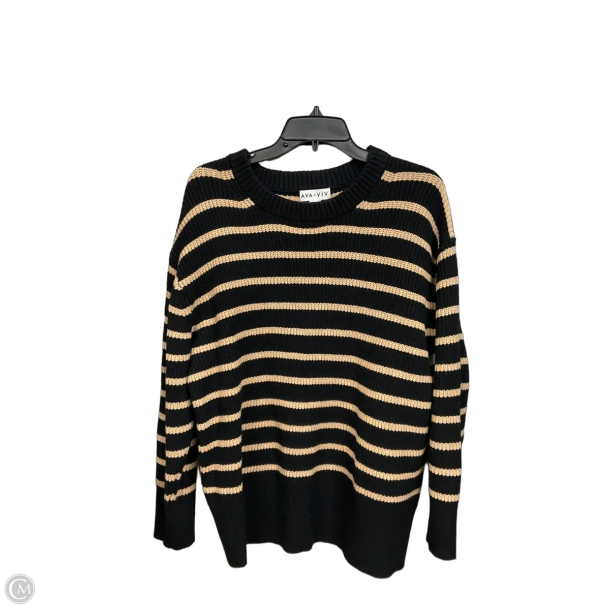 Sweater By Ava & Viv In Striped Pattern, Size: Xxl