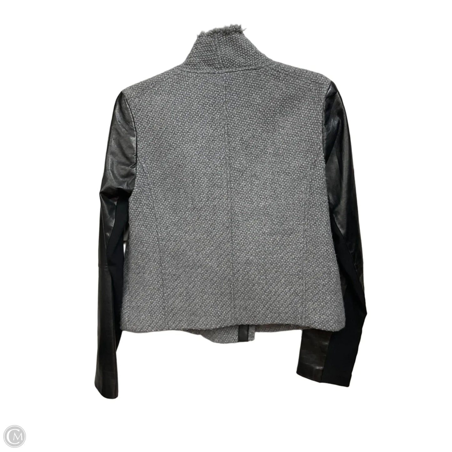 Jacket Moto By Vince In Black & Grey, Size: L
