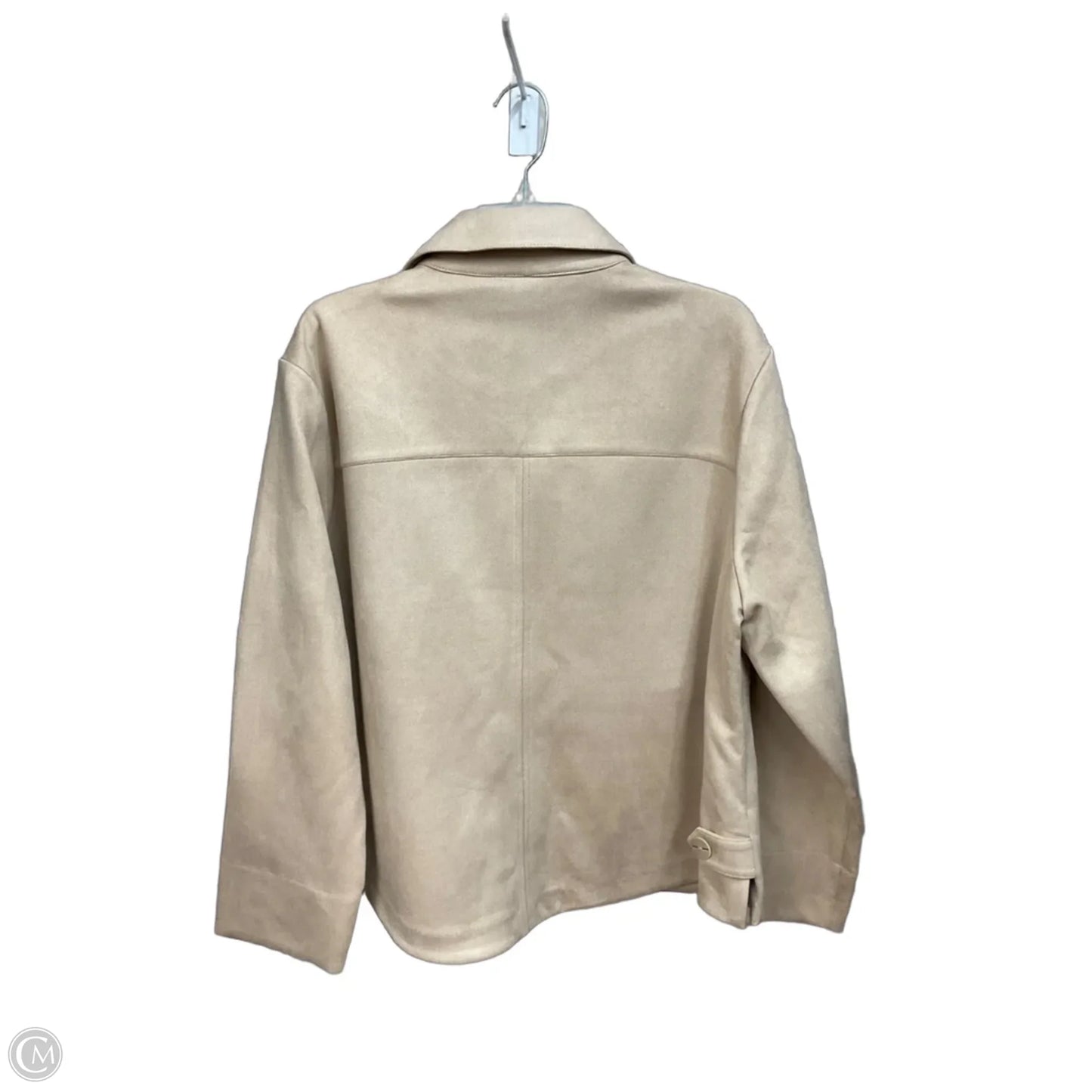 Jacket Shirt By Chicos In Beige, Size: Xl