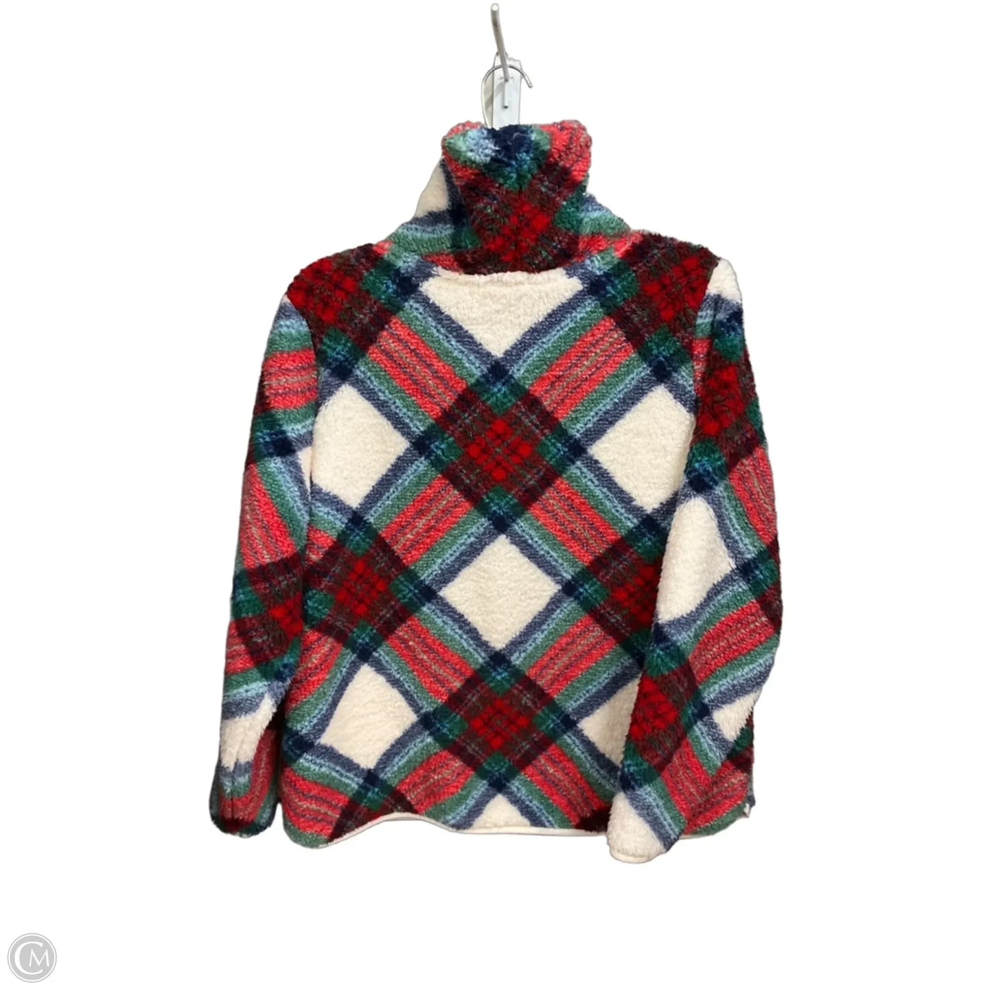 Jacket Faux Fur & Sherpa By Talbots In Plaid Pattern, Size: Lp