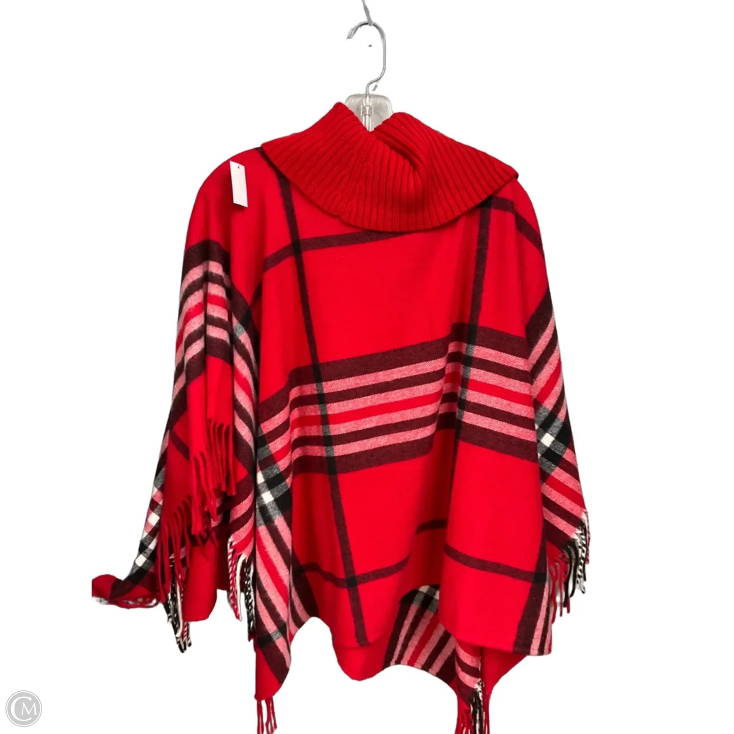 Poncho By Talbots In Plaid Pattern, Size: Xs
