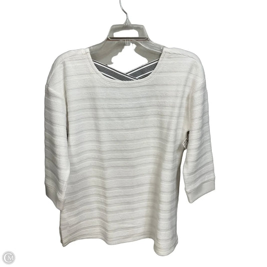 Top 3/4 Sleeve By Talbots In White, Size: Mp