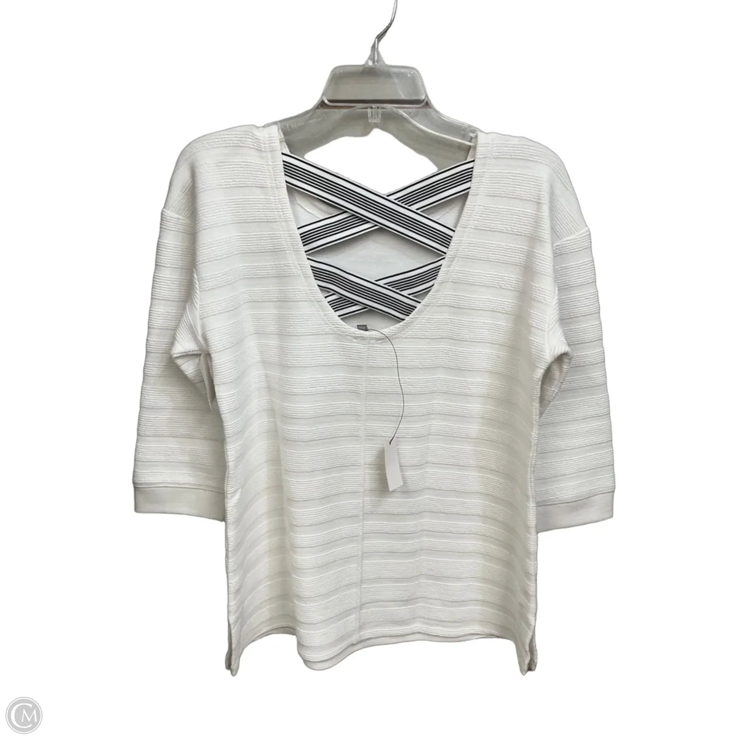 Top 3/4 Sleeve By Talbots In White, Size: Mp