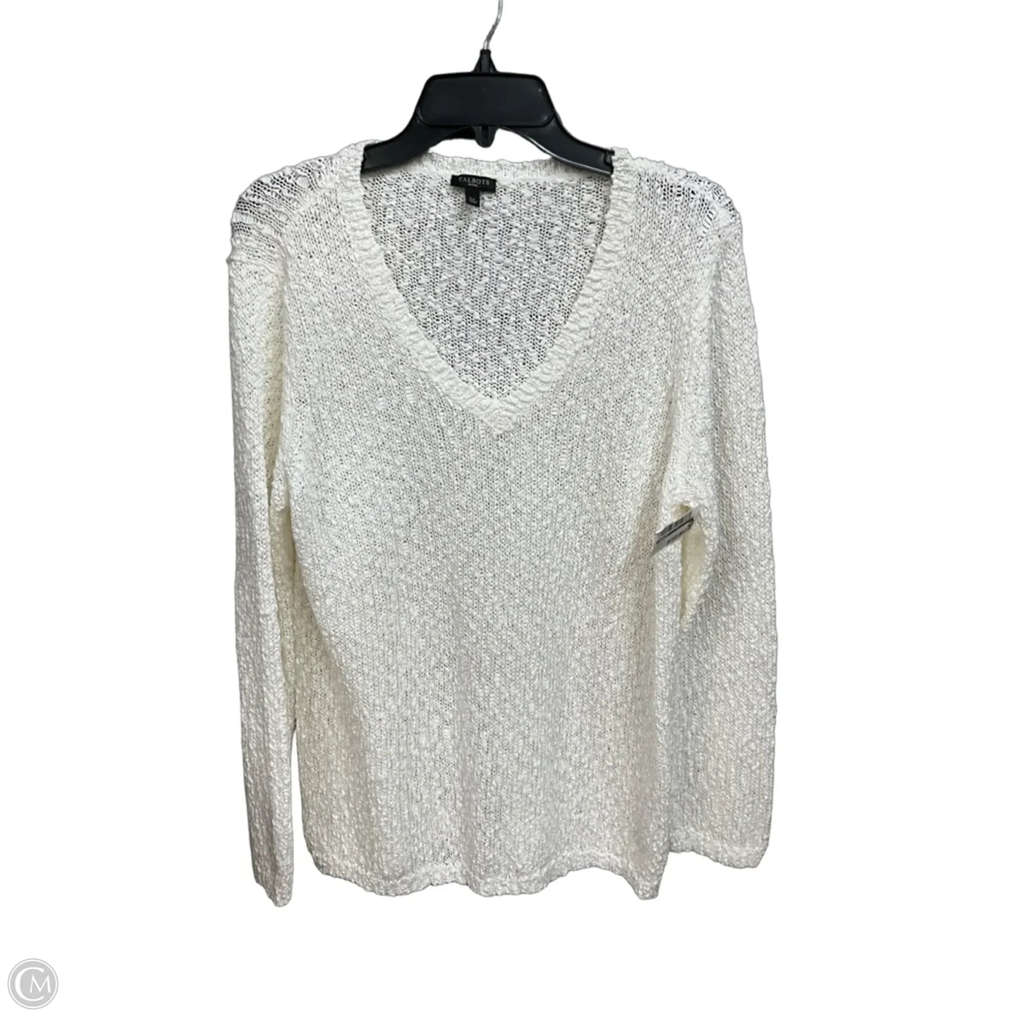 Top Long Sleeve By Talbots In Cream, Size: Lp