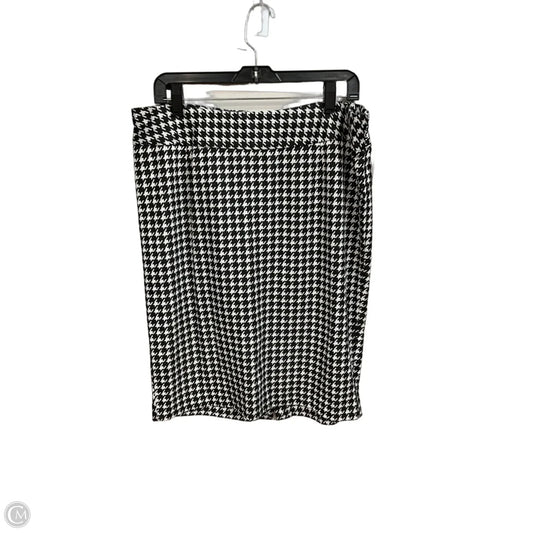 Skirt Midi By Lane Bryant In Black & White, Size: 16