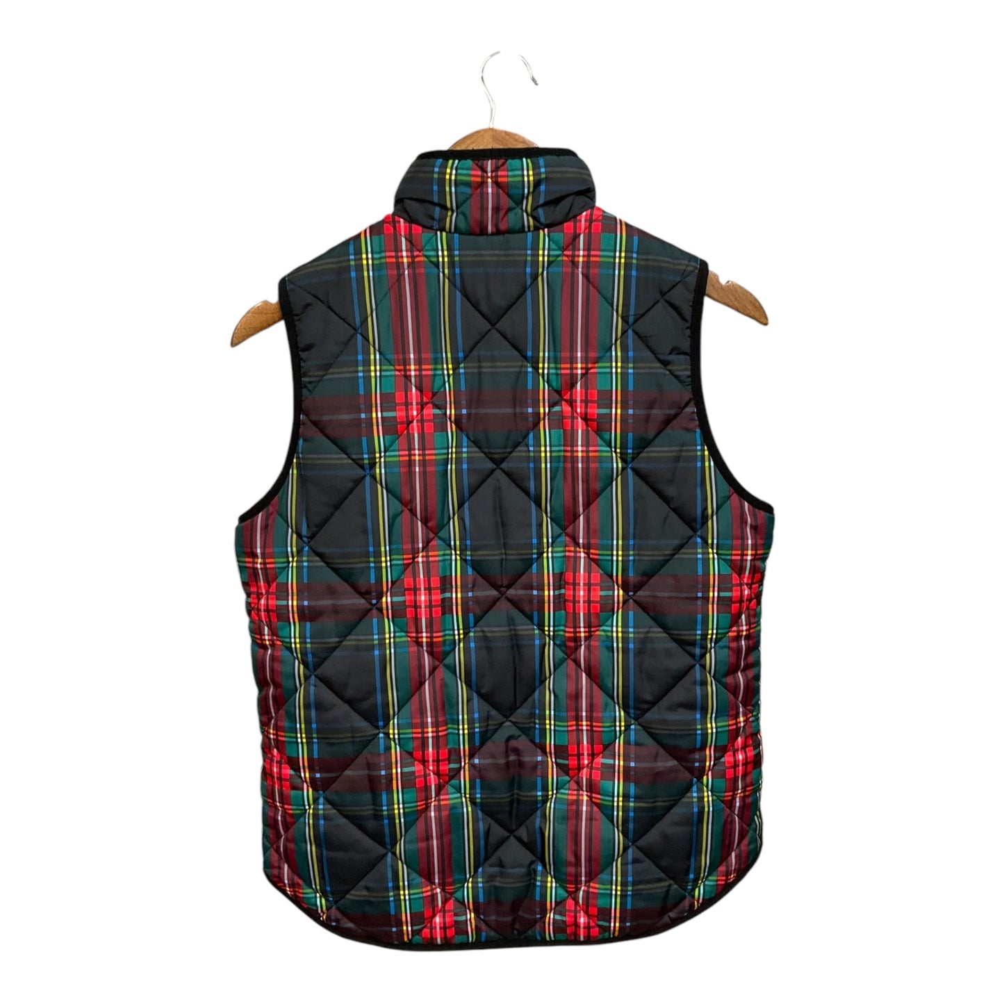 Vest Puffer & Quilted By J. Crew In Plaid Pattern, Size: S