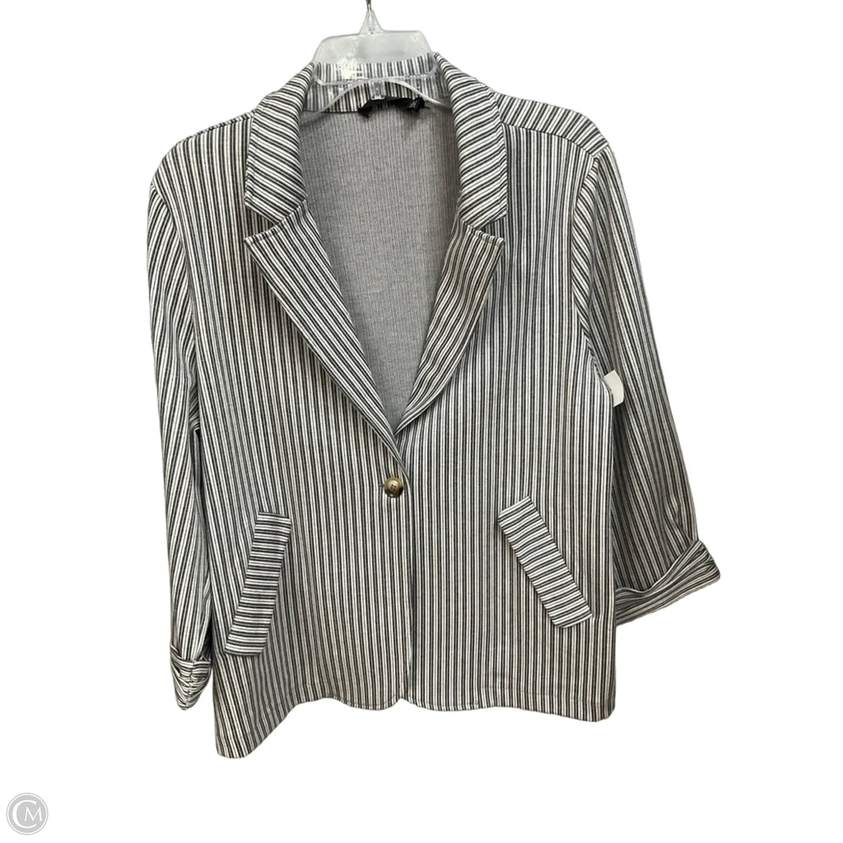 Blazer By Doe & Rae In Striped Pattern, Size: 1x