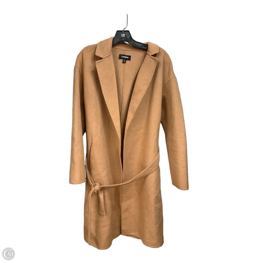 Coat Trench Coat By Express In Tan, Size: S