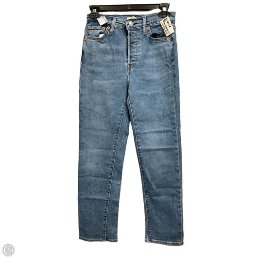Jeans Straight By Levis In Blue Denim, Size: 4